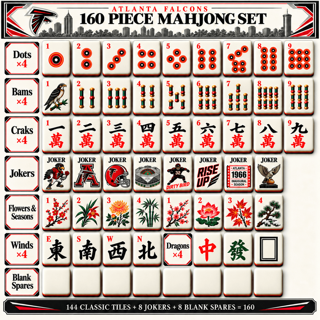 Premium ATF Mahjong Tiles Set TTMH