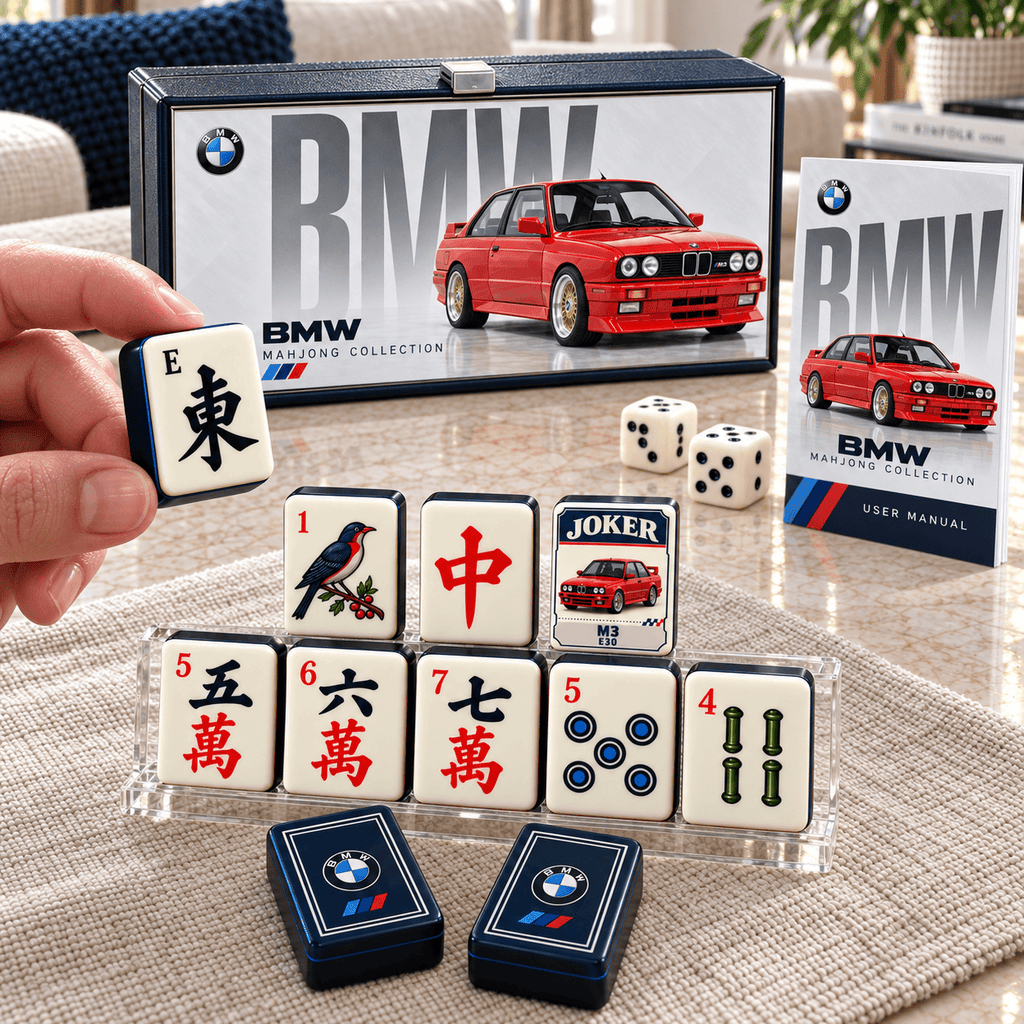Premium BW Mahjong Tiles Set TTMH