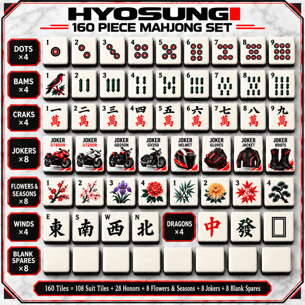 Premium HOS Mahjong Tiles Set TTMH